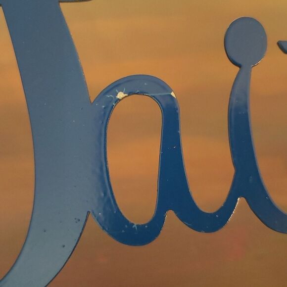 Blue Heart "faith" Metal Wall Decor - Picture 3 of 6